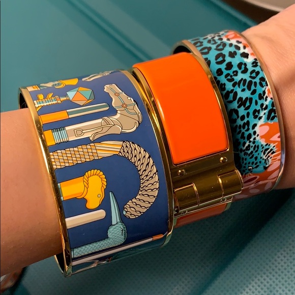 Hermes Jewelry - Les Cannes Hermes X Wide Bangle